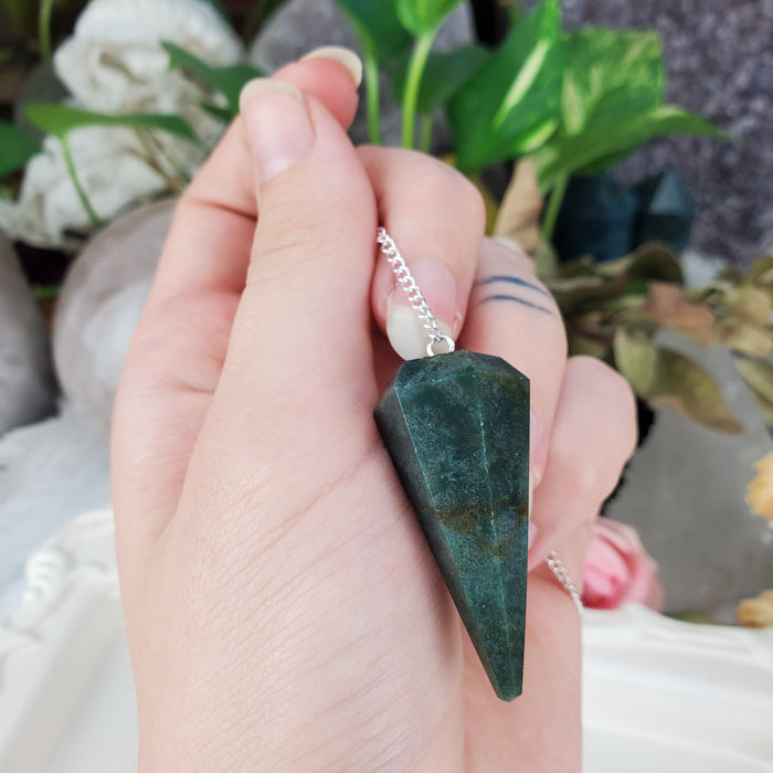 Moss Agate Pendulums