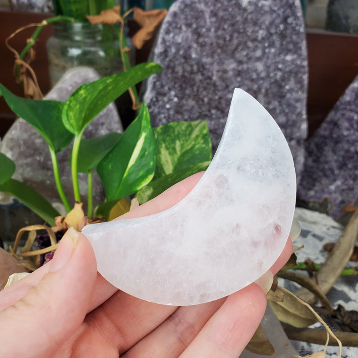 Selenite Moons, Etched