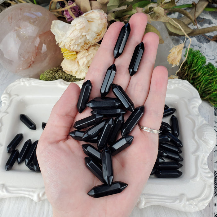 Obsidian Double-Terminated Points, 1 1/4''