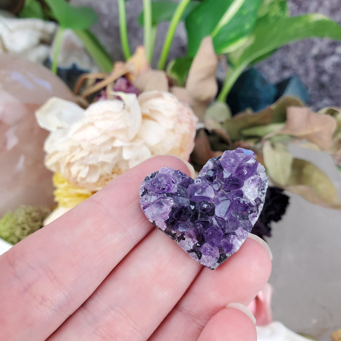 Druzy Heart Cabochons, Uruguay