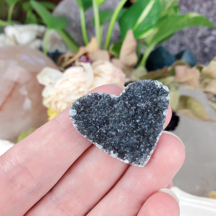 Druzy Heart Cabochons, Uruguay