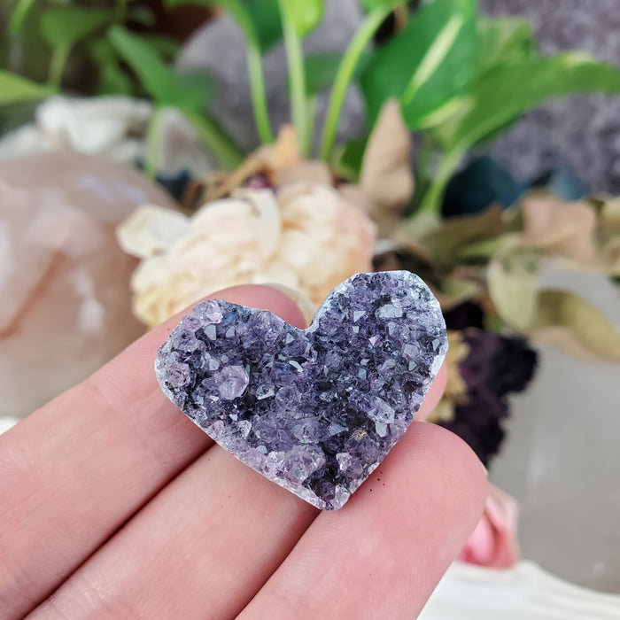 Druzy Heart Cabochons, Uruguay