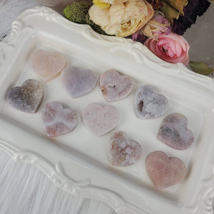 Pink Amethyst Hearts