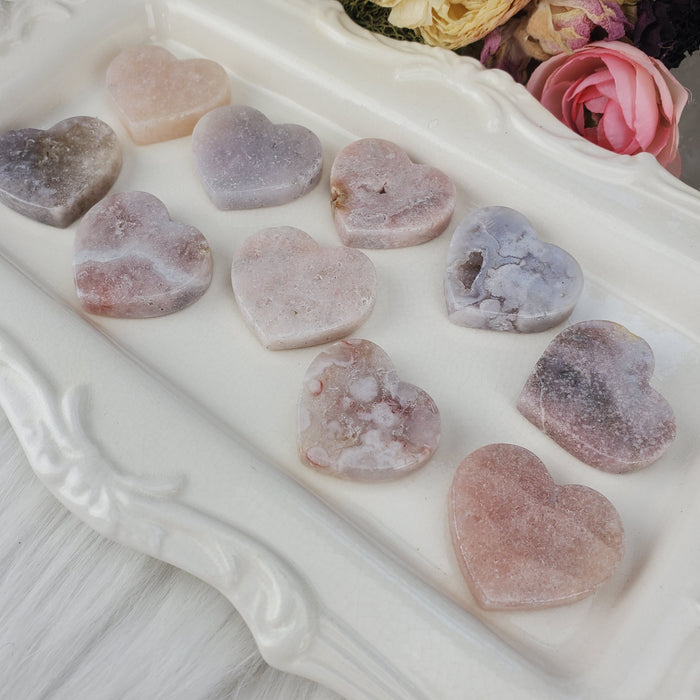 Pink Amethyst Hearts