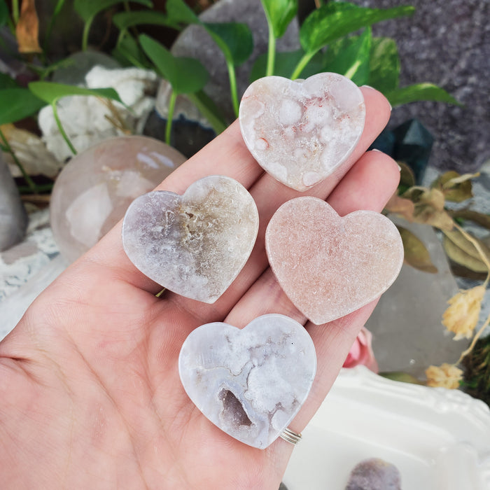 Pink Amethyst Hearts