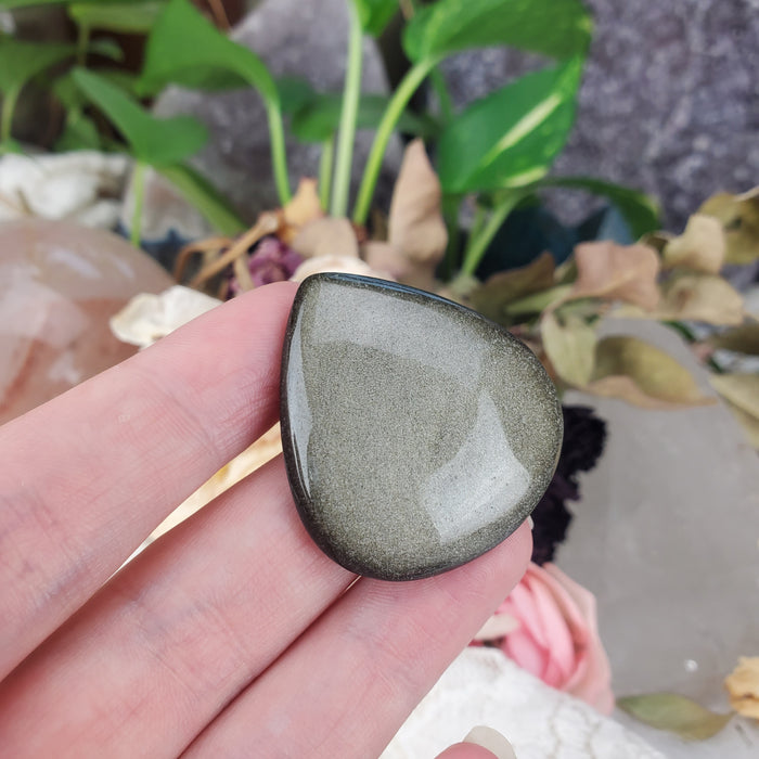 Golden Sheen Obsidian Cabochons