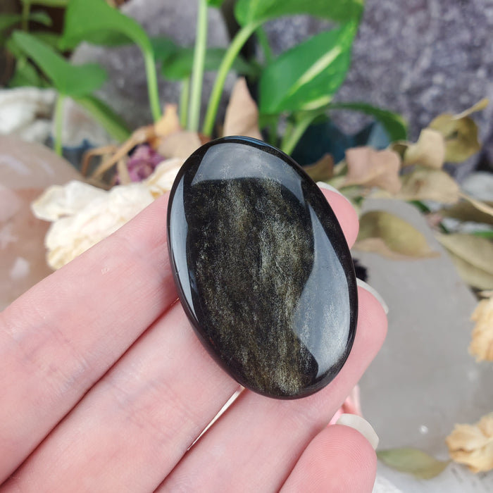 Golden Sheen Obsidian Cabochons