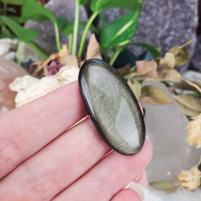 Golden Sheen Obsidian Cabochons