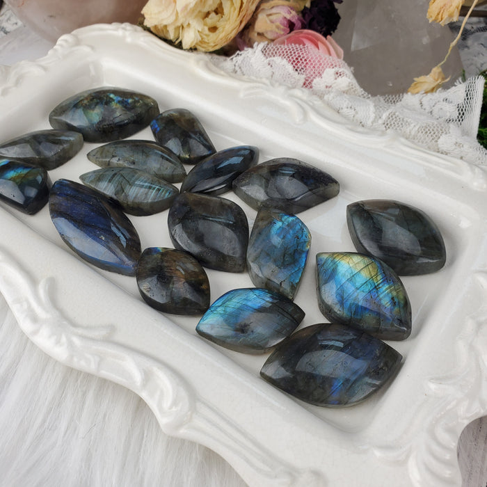 Free Form Labradorite Cabochons, craft quality