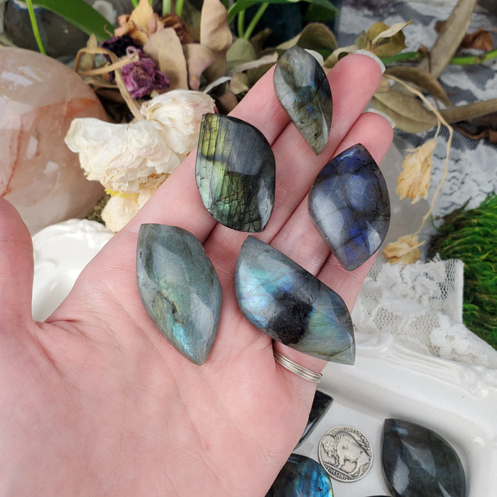 Free Form Labradorite Cabochons, craft quality