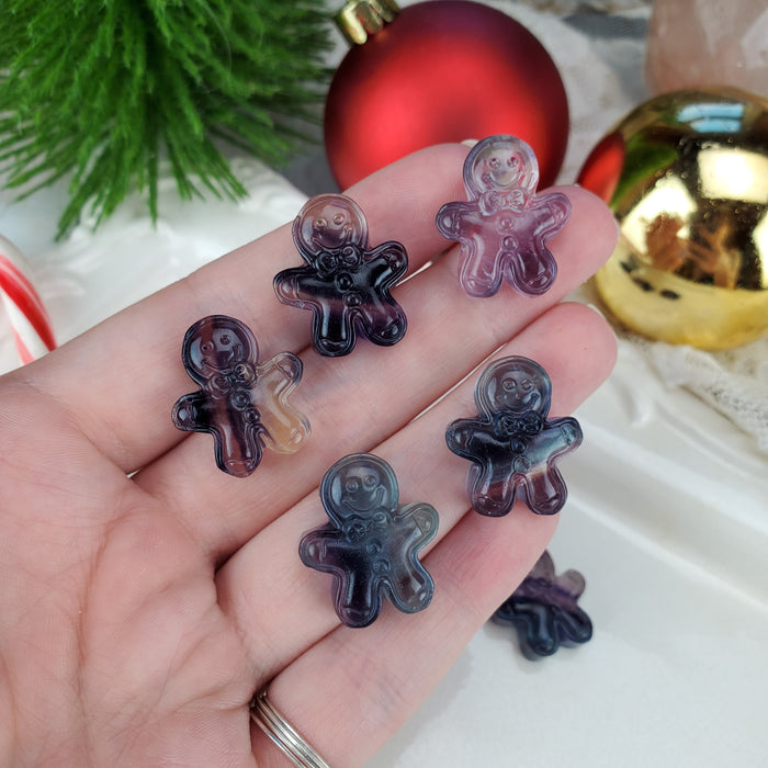 Fluorite Gingerbread Man Carvings