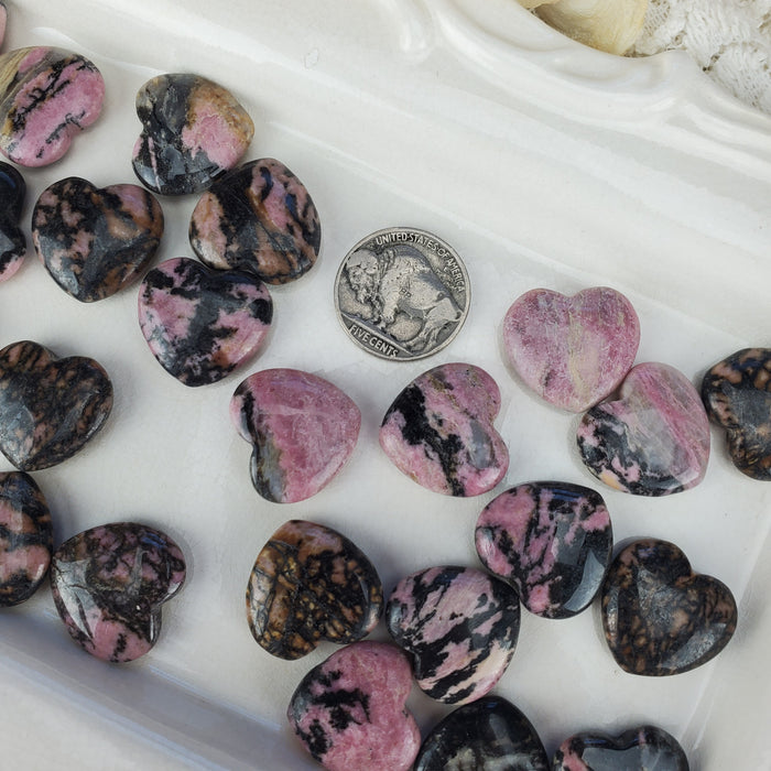 Rhodonite Hearts, Mini