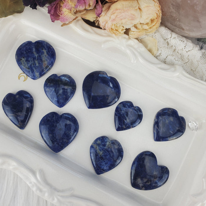 Sodalite Heart Cabochons