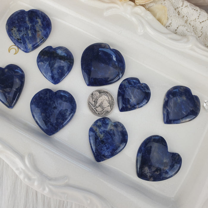 Sodalite Heart Cabochons