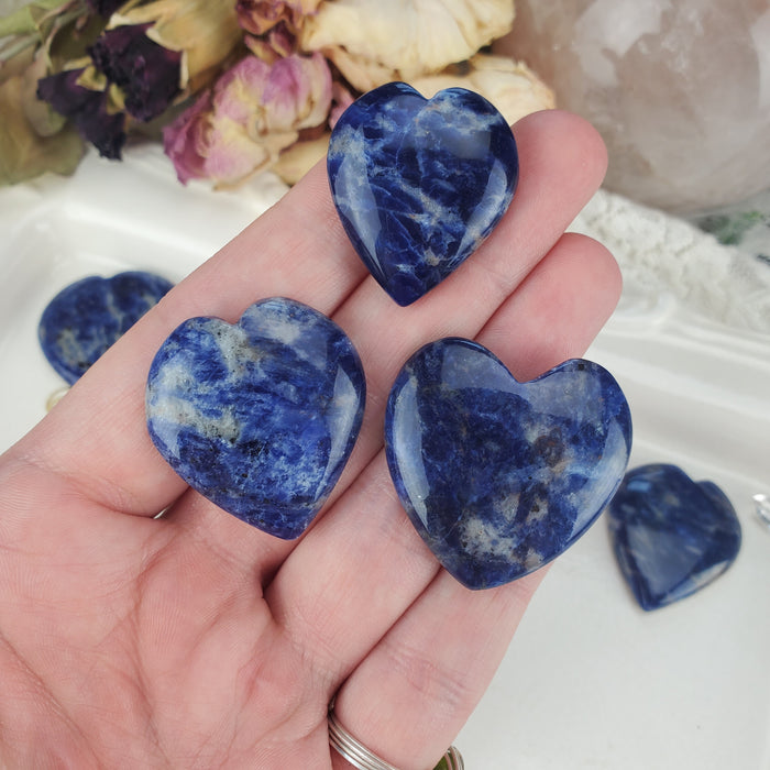 Sodalite Heart Cabochons