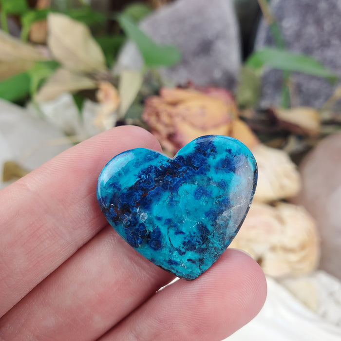 Shattuckite Heart Cabochons