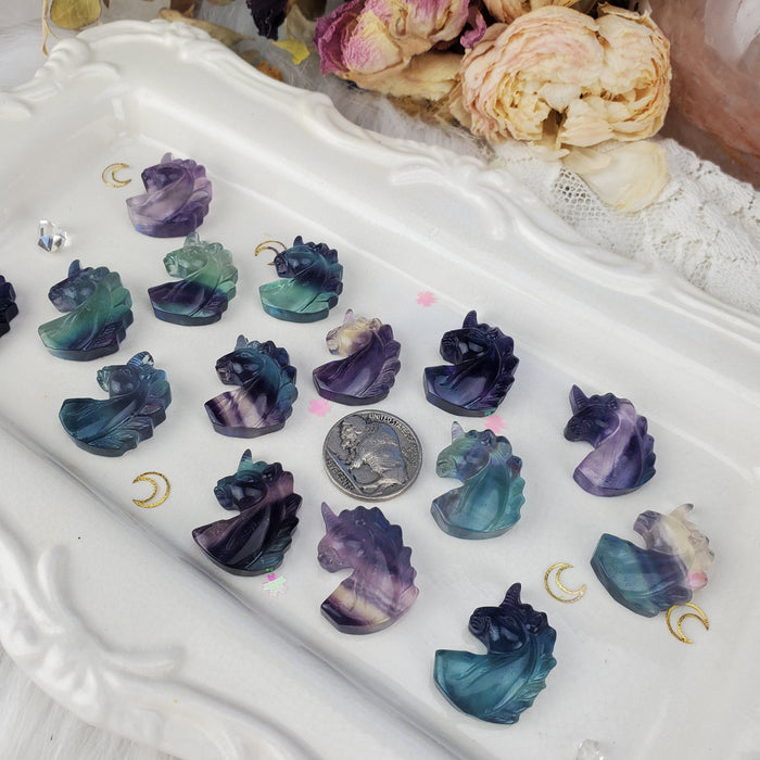 Fluorite Unicorn Cabochons