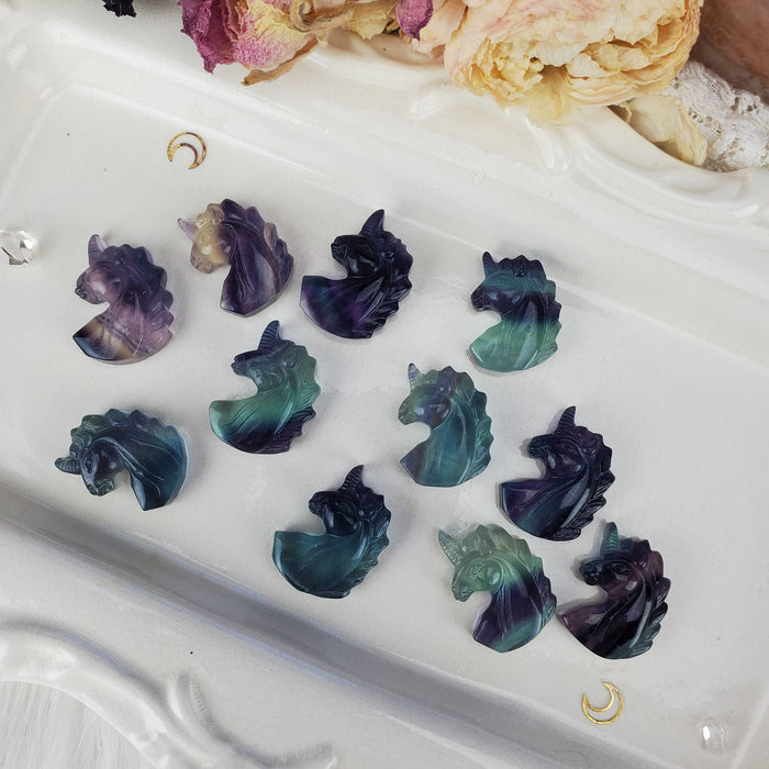 Fluorite Unicorn Cabochons