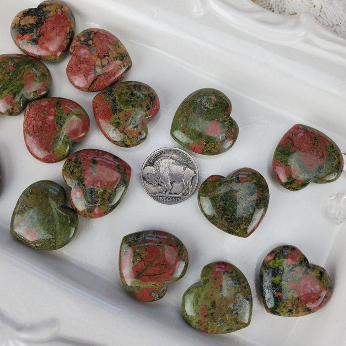 Unakite Hearts, 1''