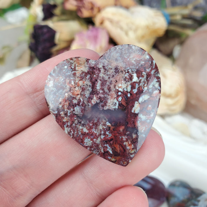 Moss Agate Hearts