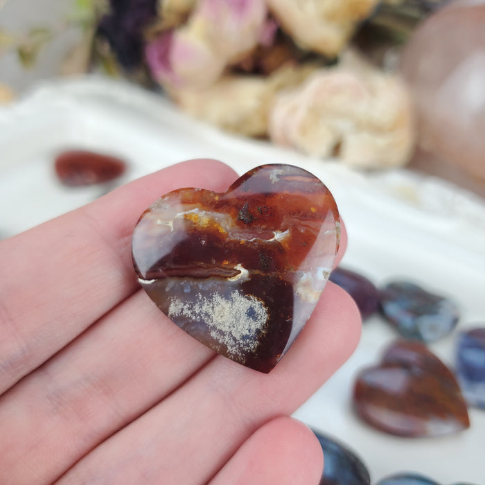 Moss Agate Hearts