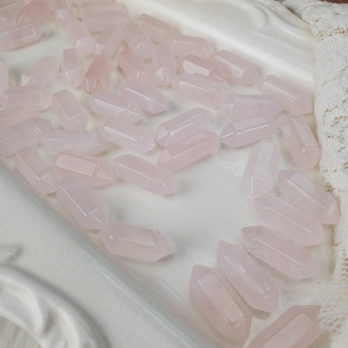 Rose Quartz Double Terminated Points, 7/8''