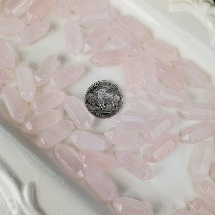 Rose Quartz Double Terminated Points, 7/8''