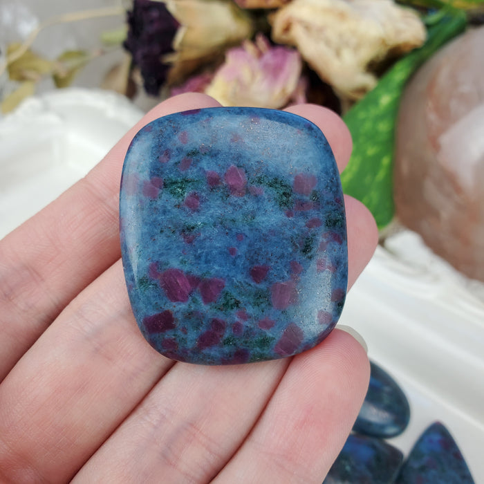 Ruby in Kyanite Cabochons