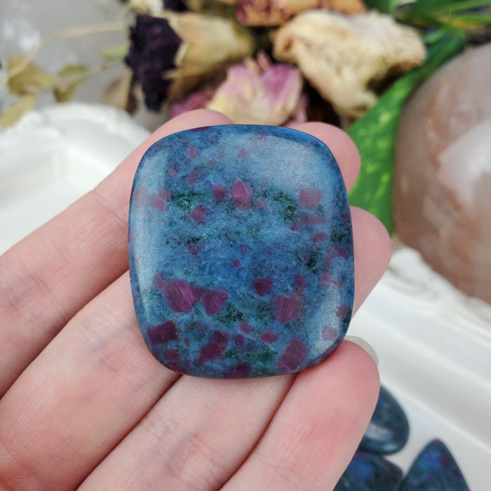 Ruby in Kyanite Cabochons