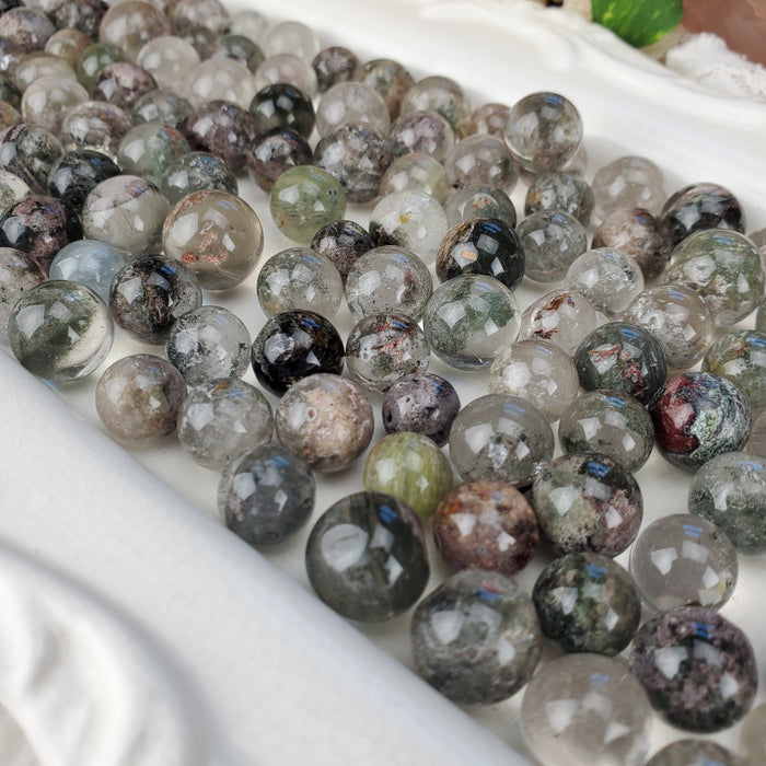 Lodolite Quartz Spheres