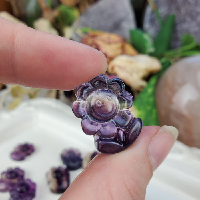 Fluorite Sunflower Cabochons