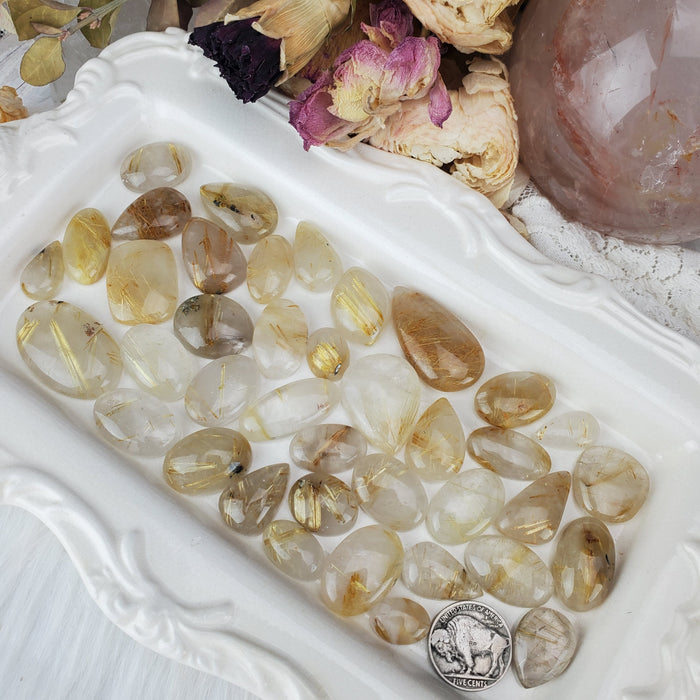 Golden Rutile Quartz Cabochons