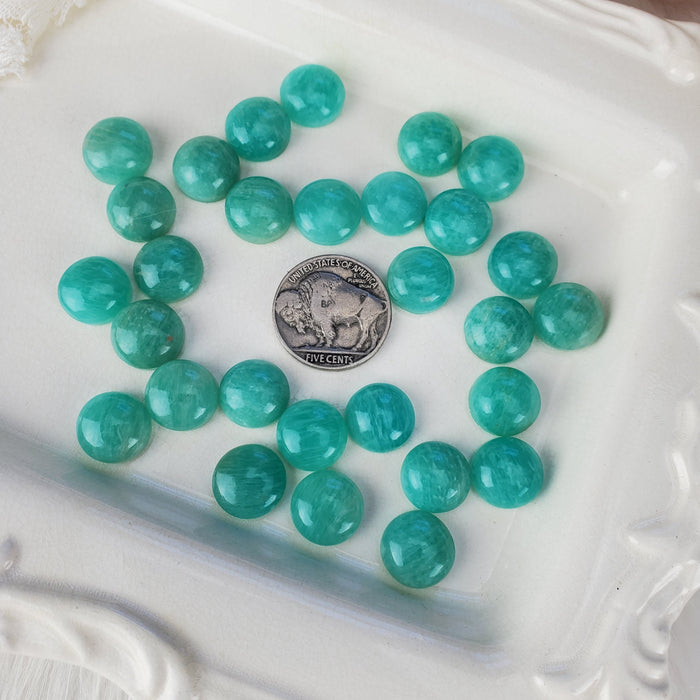 Amazonite Round Cabochons, 12mm