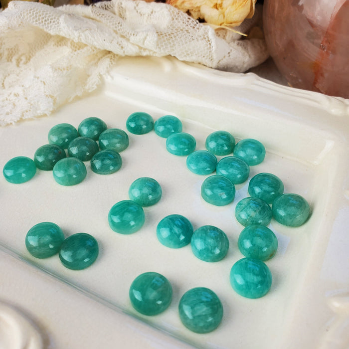 Amazonite Round Cabochons, 12mm