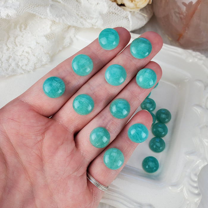 Amazonite Round Cabochons, 12mm