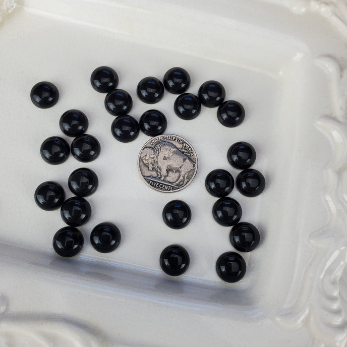 Obsidian Round Cabochons, 10mm