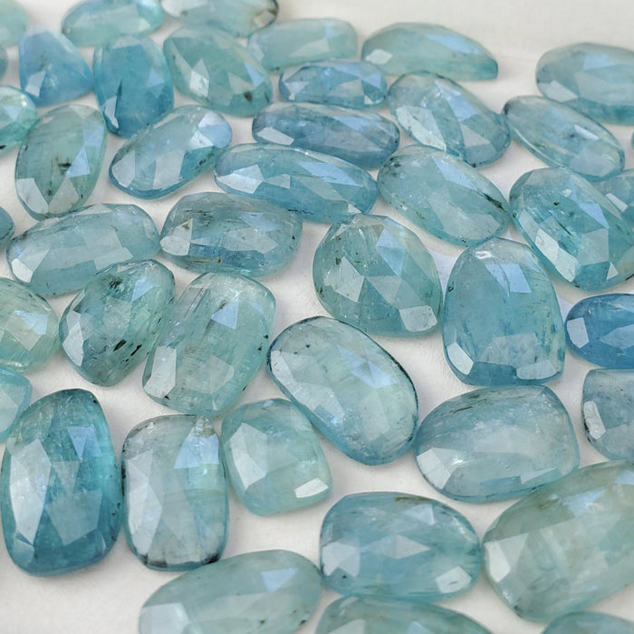 Teal Kyanite Rose Cut Cabochons