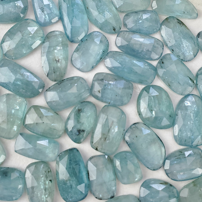 Teal Kyanite Rose Cut Cabochons