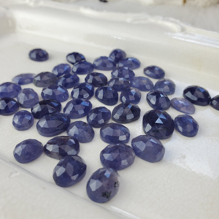 Iolite Rose Cut Cabochons