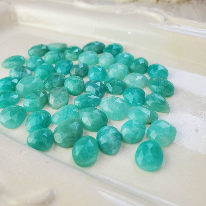 Amazonite Rose Cut Cabochons