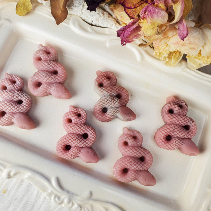 Pink Soapstone Snakes