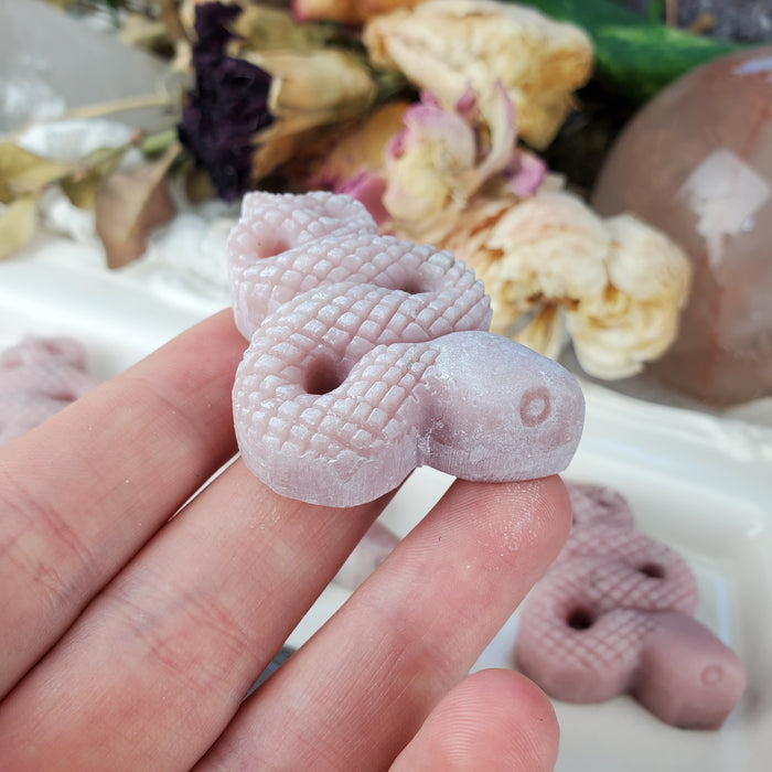 Pink Soapstone Snakes