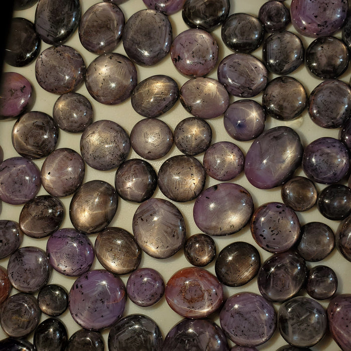 Star Sapphire and Ruby Cabochons