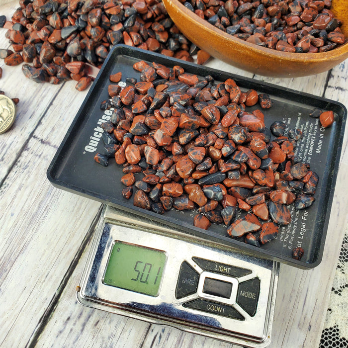 Mahogany Obsidian Chips, 50 gram bags