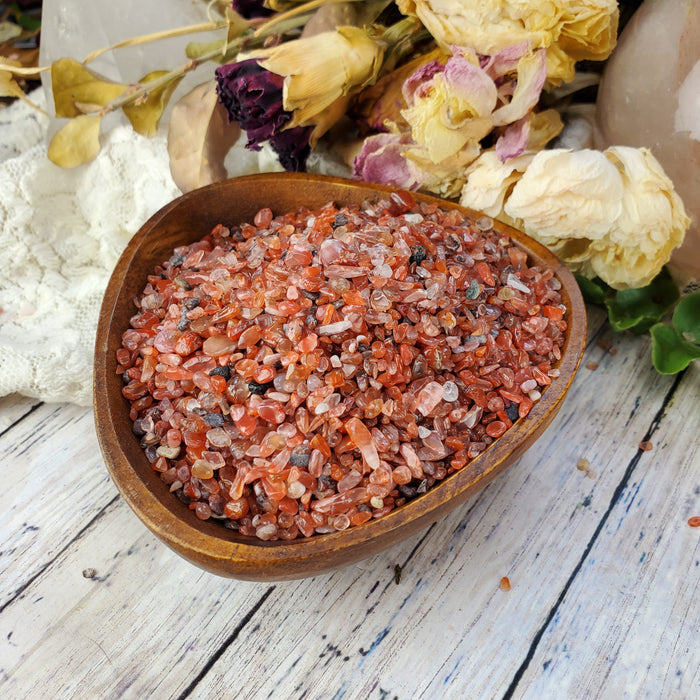 Carnelian Chips, 50 gram bags