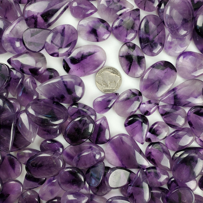 Trapiche Amethyst Cabochons, second quality