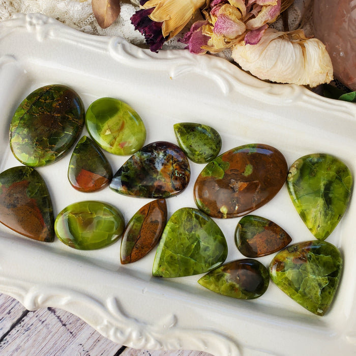 Common Green Opal Cabochons