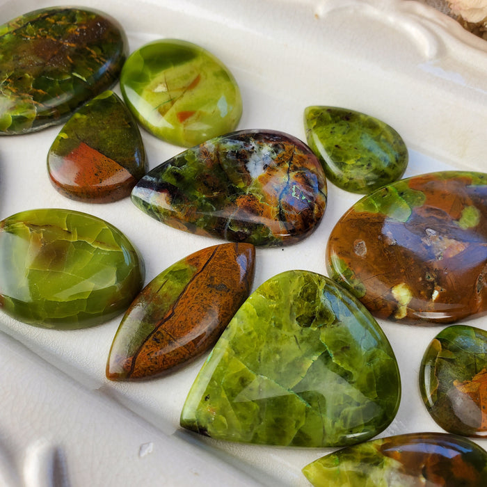 Common Green Opal Cabochons