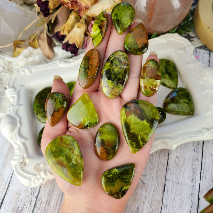 Common Green Opal Cabochons