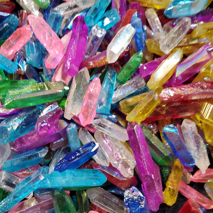 Aura Quartz Crystal Points, Spray Aura